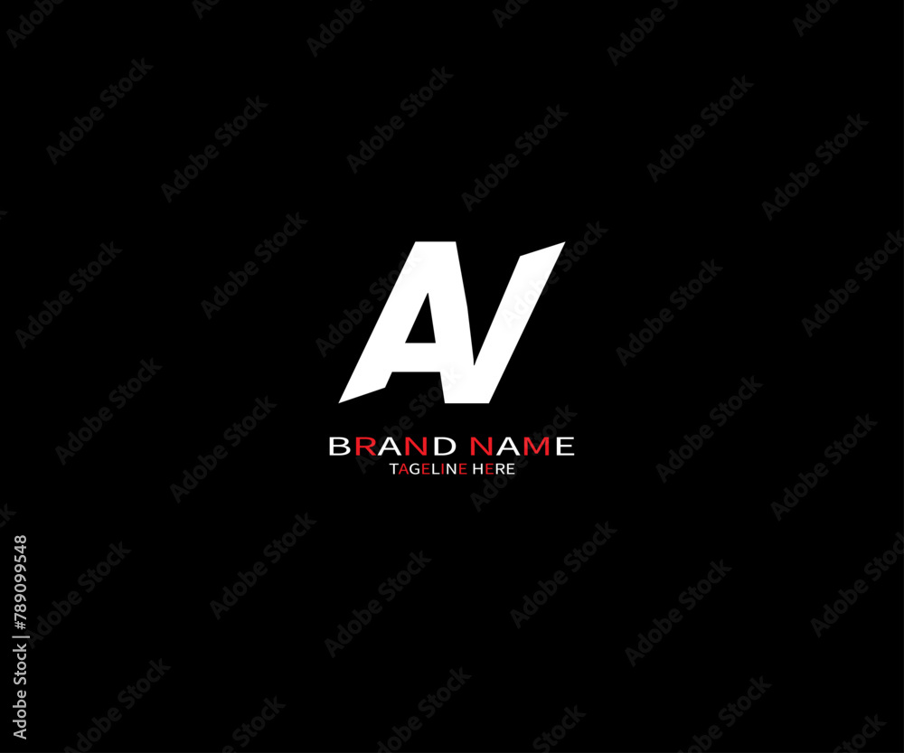 AV Letter Logo Design Template Vector. Creative initials letter AV logo concept. AV Letter Logo Design Template Vector. Creative initials letter AV logo concept.