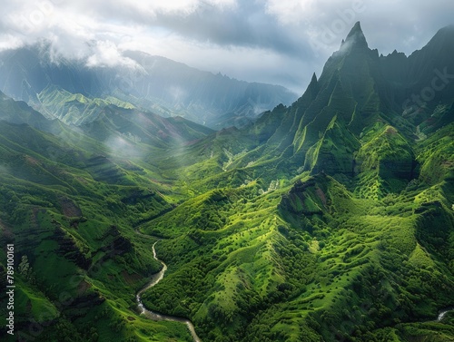 Majestic Mountains: Towering Peaks and Ethereal Mist