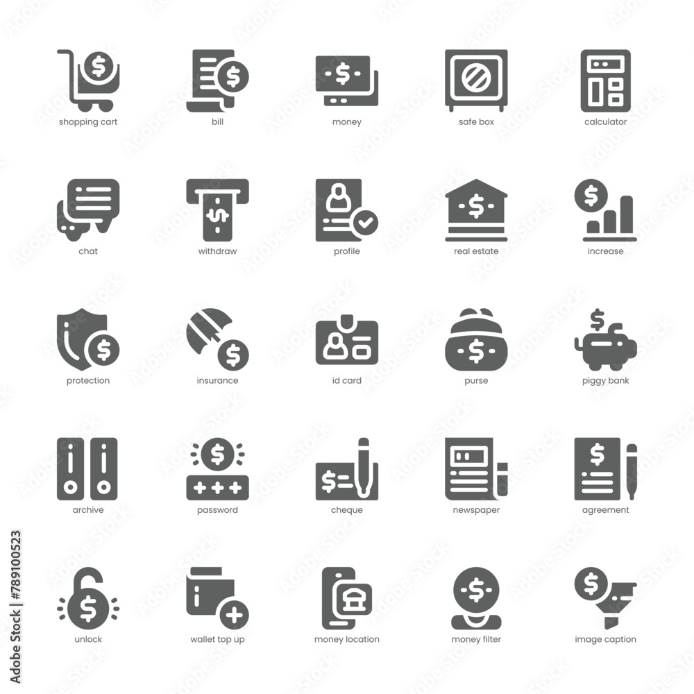 Banking Service icon pack for your website, mobile, presentation, and logo design. Banking Service icon glyph design. Vector graphics illustration and editable stroke. Banking Service icon pack for your website, mobile, presentation, and logo design. Banking Service icon glyph design. Vector graphics illustration and editable stroke.