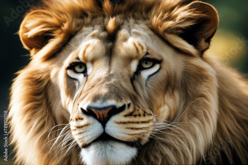 roar lion portrait fierce roaring danger safari isolated nature mane growl male mammal dangerous south big leo aggressive teeth poster © wafi