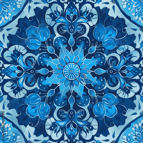 Blue Ornate mandala