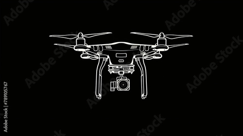 Vector of Drone camera Logo aerial remote control 
