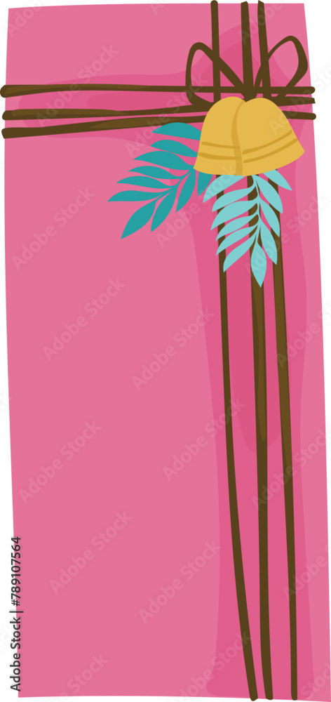 Gift cartoon on a transparent background.