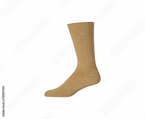 Men's Solid Color Casual True Rib Crew Socks Cotton Comfort and Breathable 