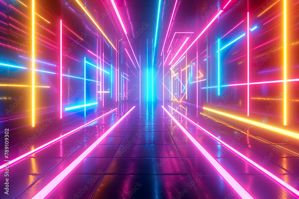3d render abstract background colorful neon light, background 3d render abstract background colorful neon light, background