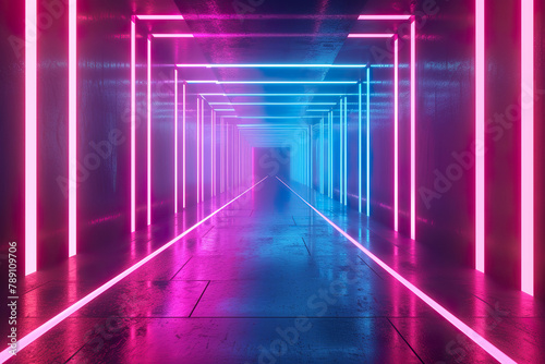 3d render abstract background colorful neon light, beauty © shobakhul