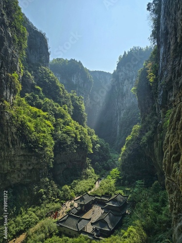 Three Natural Bridges (Wulong Karst National Park) is located in Wulong City, Chongqing in China. It is considered one of the most beautiful natural World Heritage Sites in the world. 