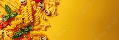 Pasta Concept for Culinary Art Design Delectable Dish with Space for Text
