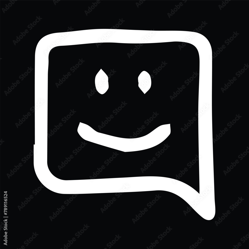 message with smile face icon