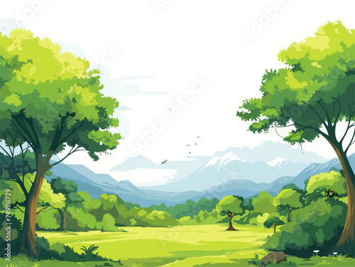 background  Resting under the shade of a tree  in the style of animated illustrations  background  text-based 