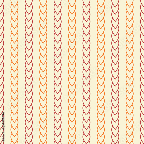 Retro floral, Mid Century modern flowers in orange, yellow, brown colors. For home decor, wallpapers, fabrics and textile. Seamless vector pattern, 1970s mod style