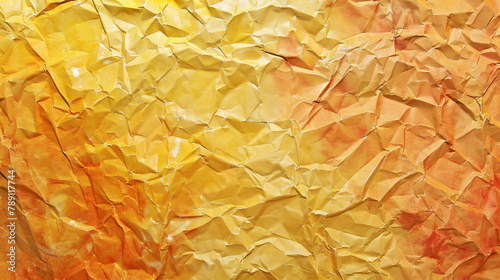 Yellow orange brown burnt crumpled paper parchment 