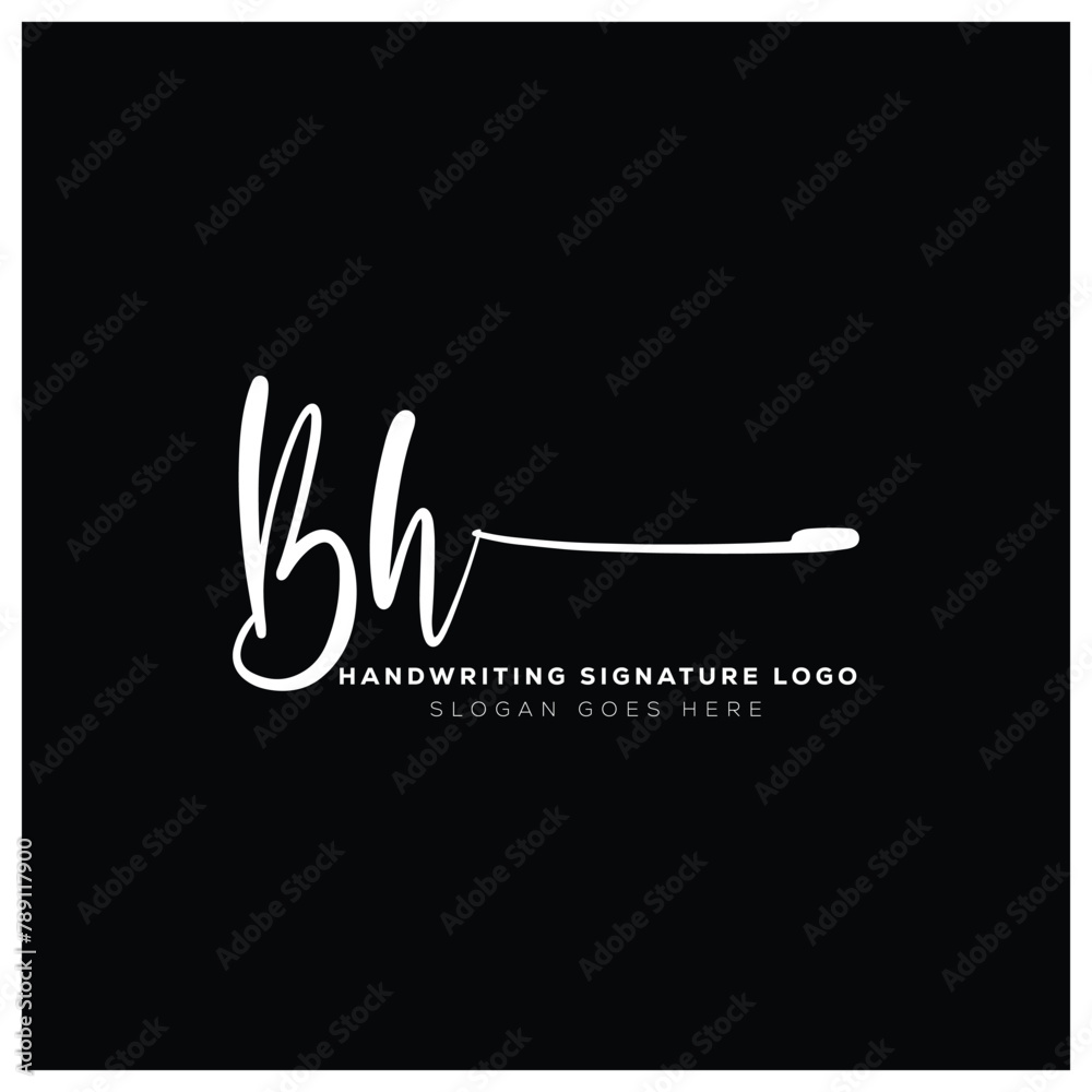 BH initials Handwriting signature logo. BH Hand drawn Calligraphy lettering Vector. BH letter real estate, beauty, photography letter logo design. BH initials Handwriting signature logo. BH Hand drawn Calligraphy lettering Vector. BH letter real estate, beauty, photography letter logo design.