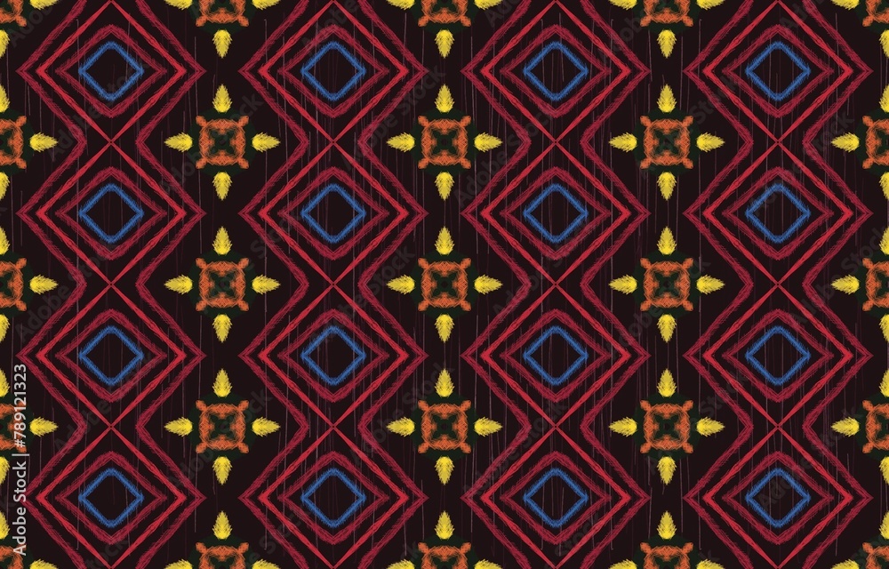 abstract ikat art seamless pattern folk embroidery aztec geometric art,geometric ethnic, African Ikat paisley embroidery. Navajo, seamless pattern traditional, tribal motifs abstract vector. abstract ikat art seamless pattern folk embroidery aztec geometric art,geometric ethnic, African Ikat paisley embroidery. Navajo, seamless pattern traditional, tribal motifs abstract vector.