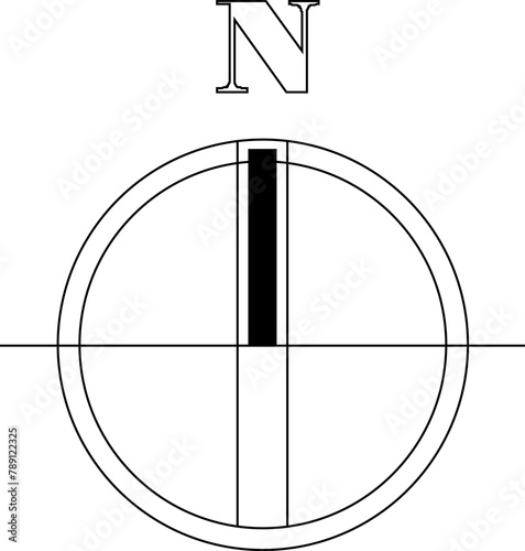 vector image of windrose sign icon design for cardinal directions for map completeness 