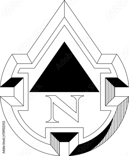 vector image of windrose sign icon design for cardinal directions for map completeness