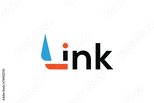 Minimalist modern link logo vector design template. Symbol link design concept 