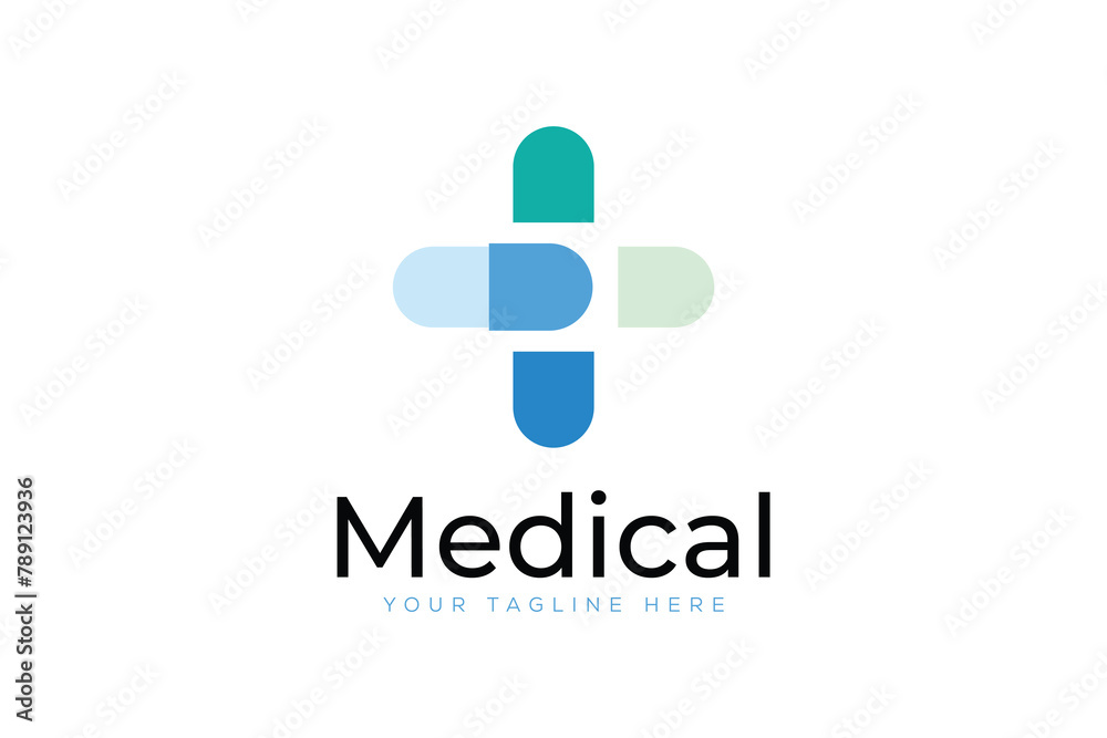 Medical Modern Health Logo Vector Design Template. Symbol Medical Health Logo Design Medical Modern Health Logo Vector Design Template. Symbol Medical Health Logo Design