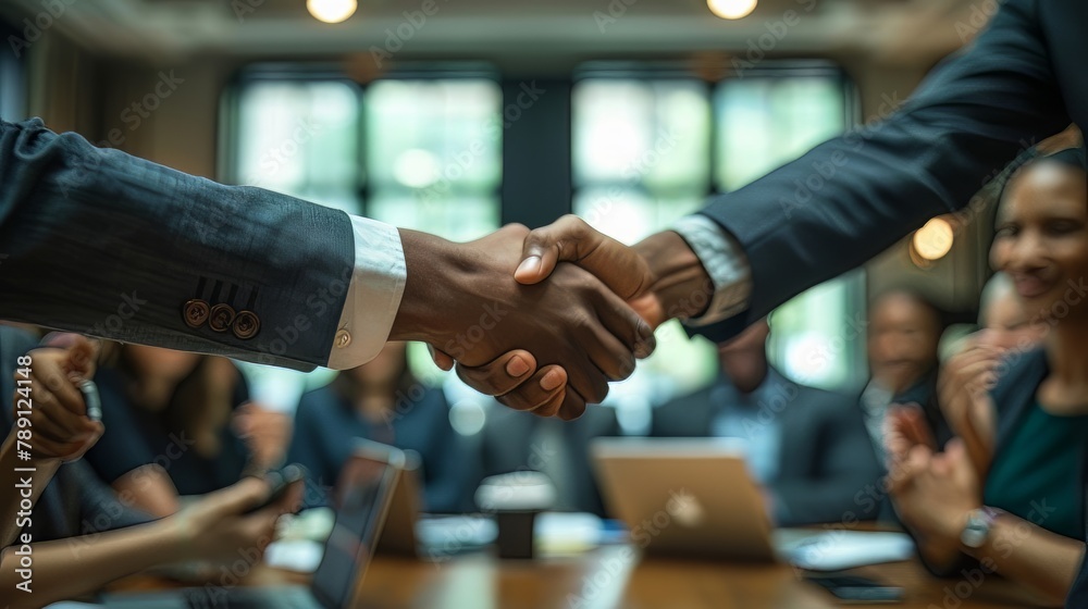 Business people shaking hands at a meeting Business people shaking hands at a meeting