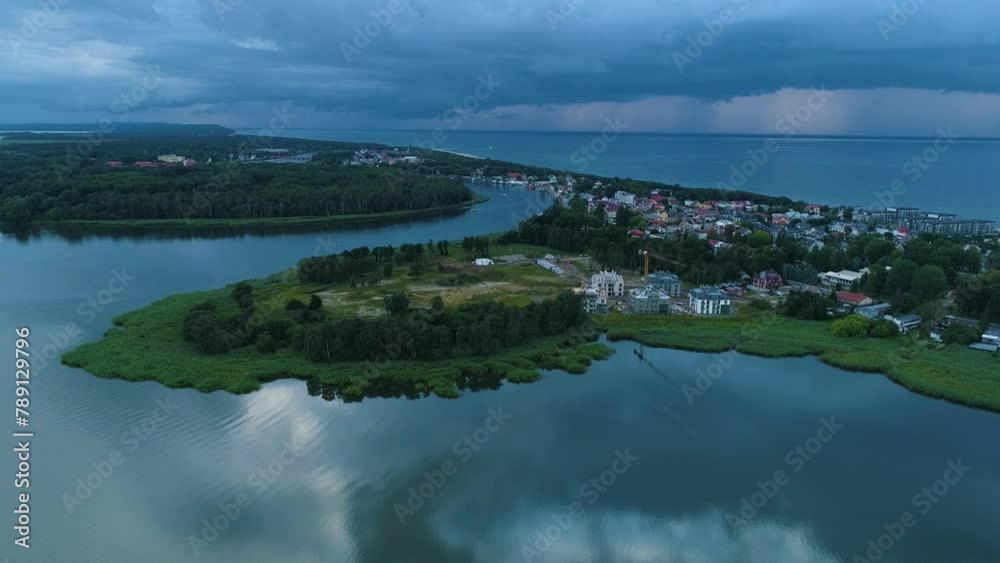 Beautiful Landscape Dziwnow Piekny Krajobraz Aerial View Poland Beautiful Landscape Dziwnow Piekny Krajobraz Aerial View Poland