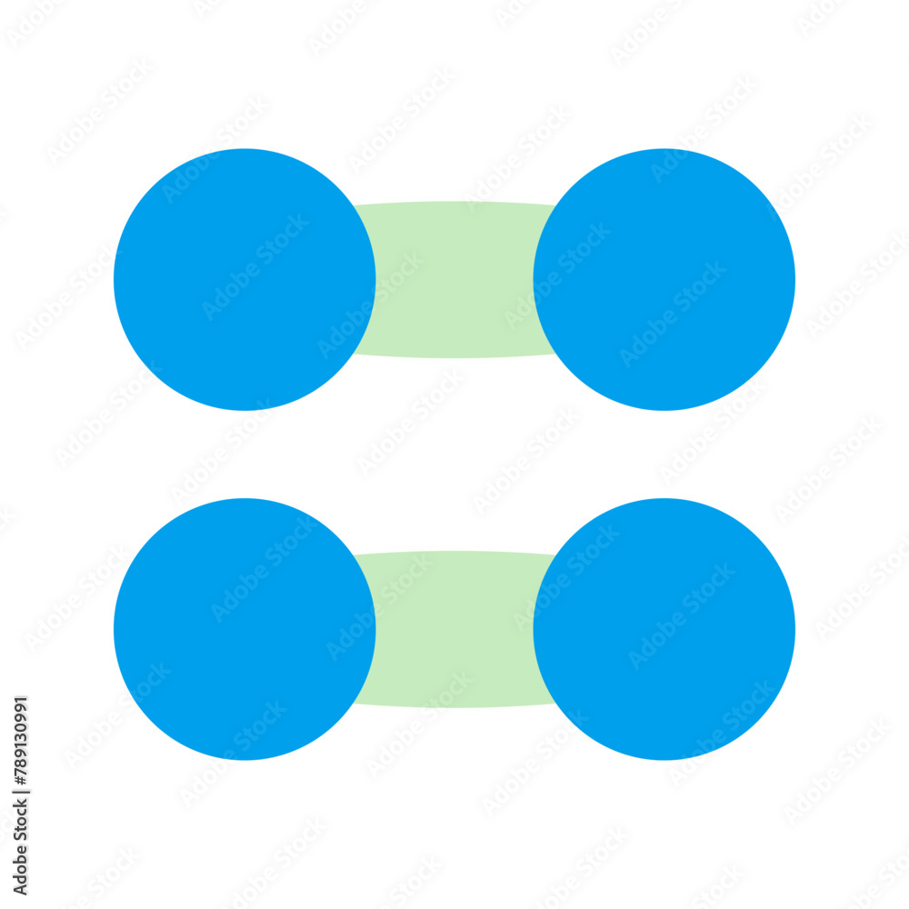 Dumbbell duo tone icon Dumbbell duo tone icon