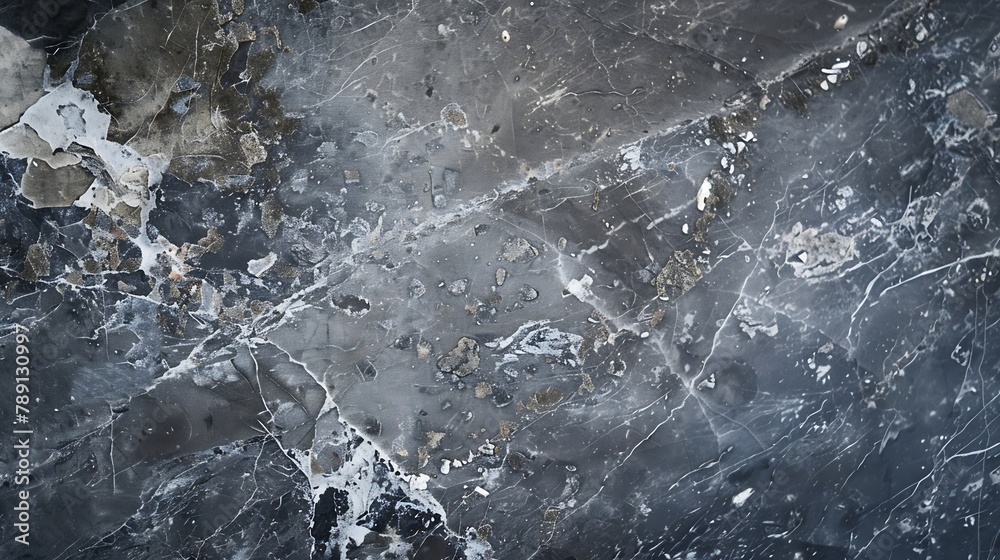 Obraz premium pure marble stone gray background top view empty stone table flat lay : Generative AI