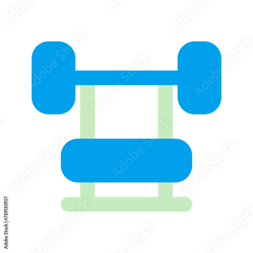 bench press duo tone icon