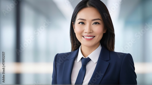 Portrait of a young business woman office background