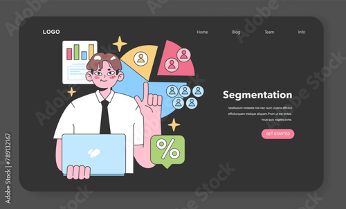 Segmentation strategy concept. Flat vector illustration.