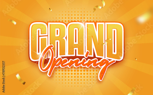 Grand opening text effect template