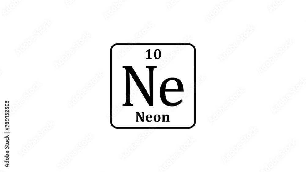 10 number Ne Neon icon chemistry science 10 number Ne Neon icon chemistry science