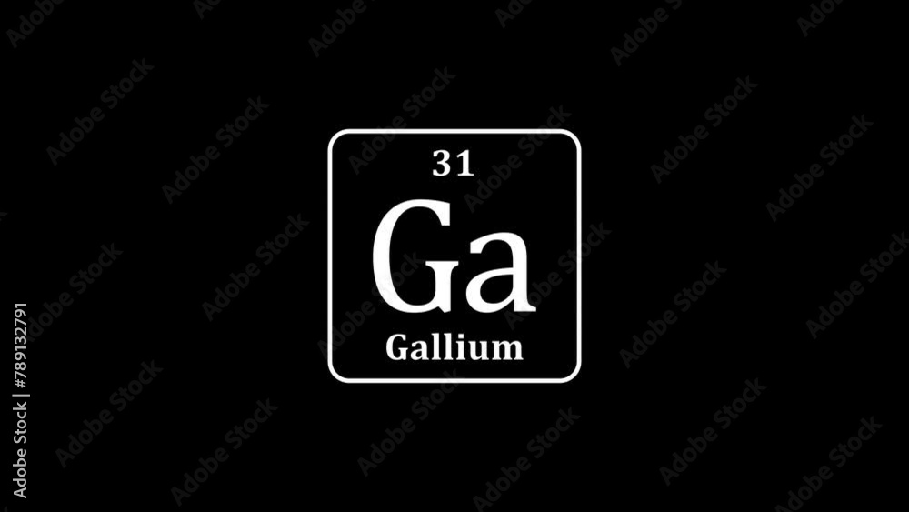 31 Number Gallium icon animation on black background 4k video. 31 Number Gallium icon animation on black background 4k video.