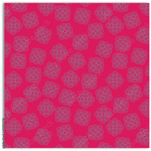 Retro floral, Mid Century modern flowers in orange, yellow, brown colors. For home decor, wallpapers, fabrics and textile. Seamless vector pattern, 1970s mod style
