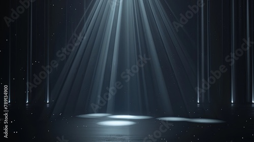 Abstract background with dark white light rays