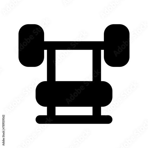 bench press glyph icon