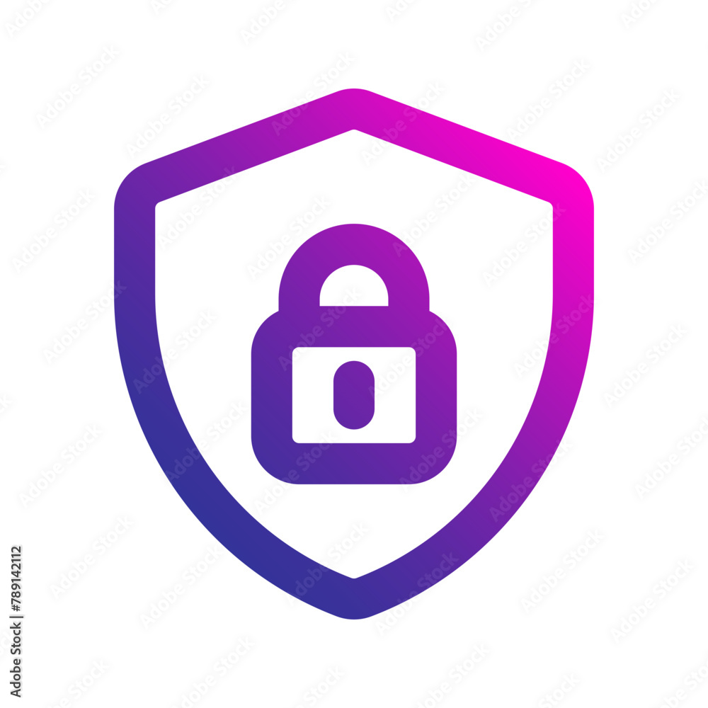 internet security gradient icon internet security gradient icon