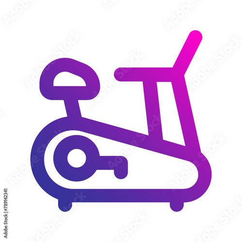 stationary bike gradient icon