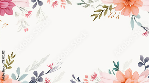 Wallpaper Mural Vector floral background. Hand drawn watercolor flowers, leaves and branches. Torontodigital.ca