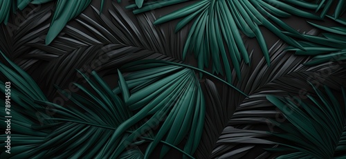 Green tropical leaves providing a lush nature background.
