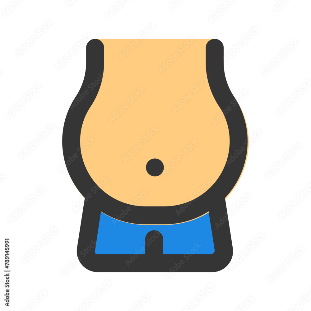 Fototapeta premium obesity line color icon