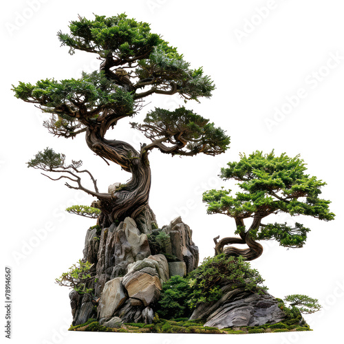 Bonsai tree on transparency background PNG