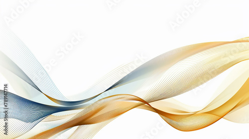 Wave with lines wave element for design. Digital frequency track equalizer. Stylized line art background. Speaking sound wave. wave lines flowing dynamic gold background. 