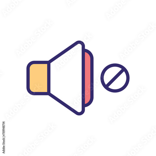 Mute vector icon