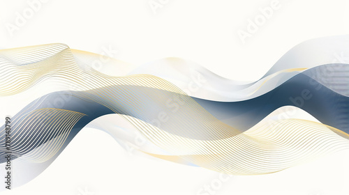 abstract flowing wave lines Design element for technology, science, modern concept. © Nenone