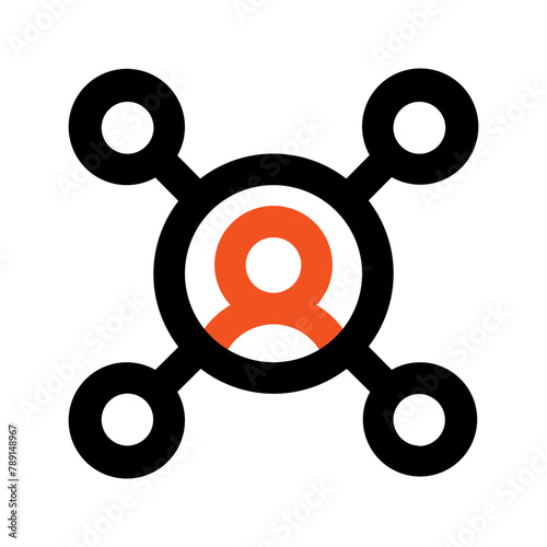 affiliate outline color icon