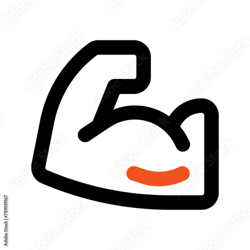 muscle outline color icon