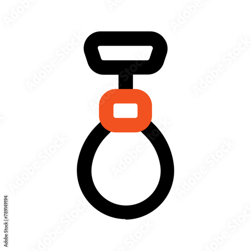 punching ball outline color icon
