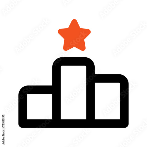 rank outline color icon