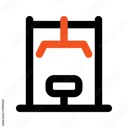 weightlifting outline color icon