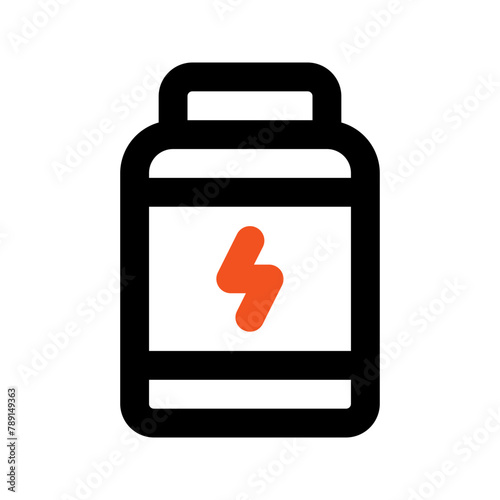 whey protein outline color icon
